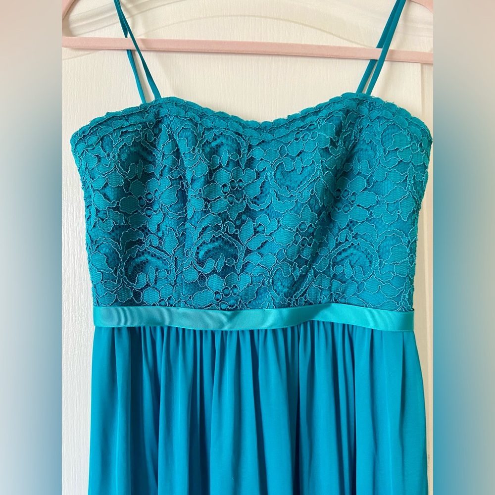 David’s Bridal - Lace Top Full Length Bridesmaid Dress